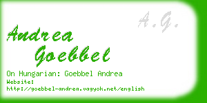 andrea goebbel business card